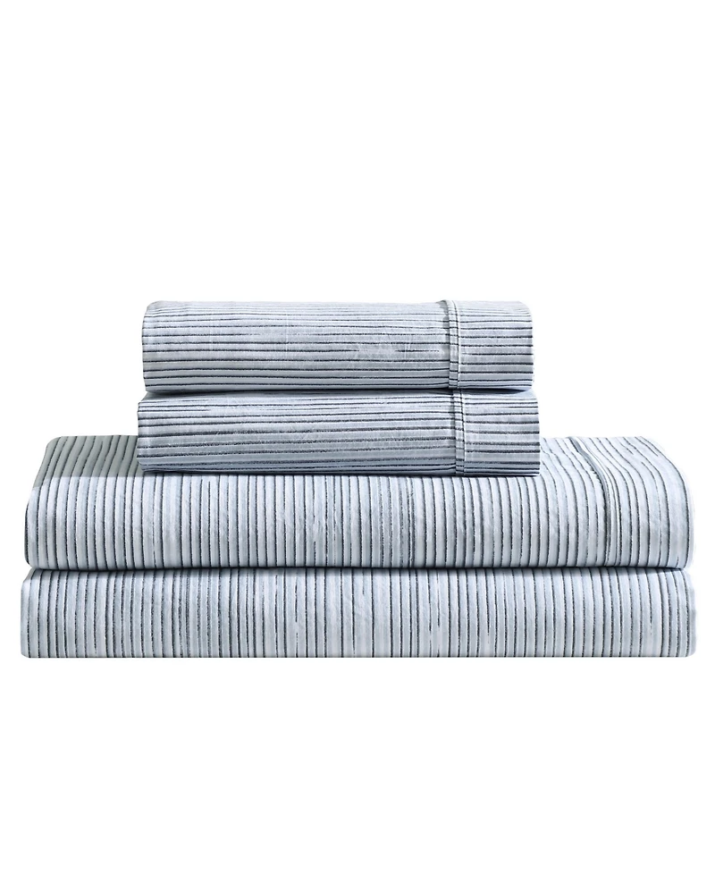 Closeout! Calvin Klein Washed Cotton Percale 4-Pc. Sheet Set