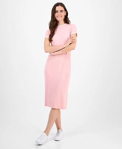 Nautica Women's Ribbed Midi Dress