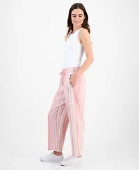 Nautica Jeans Women's Striped Mid-Rise Ankle Pants