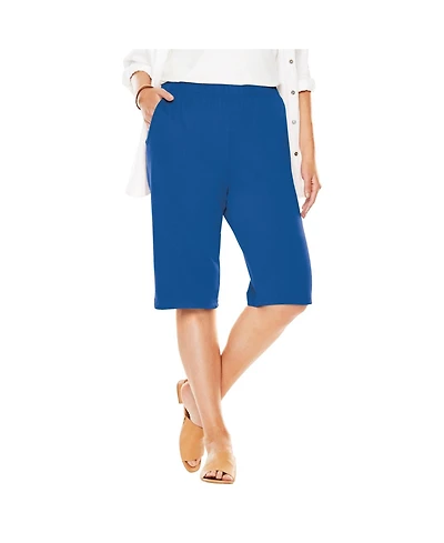 Woman Within Plus 7-Day Knit Bermuda Shorts