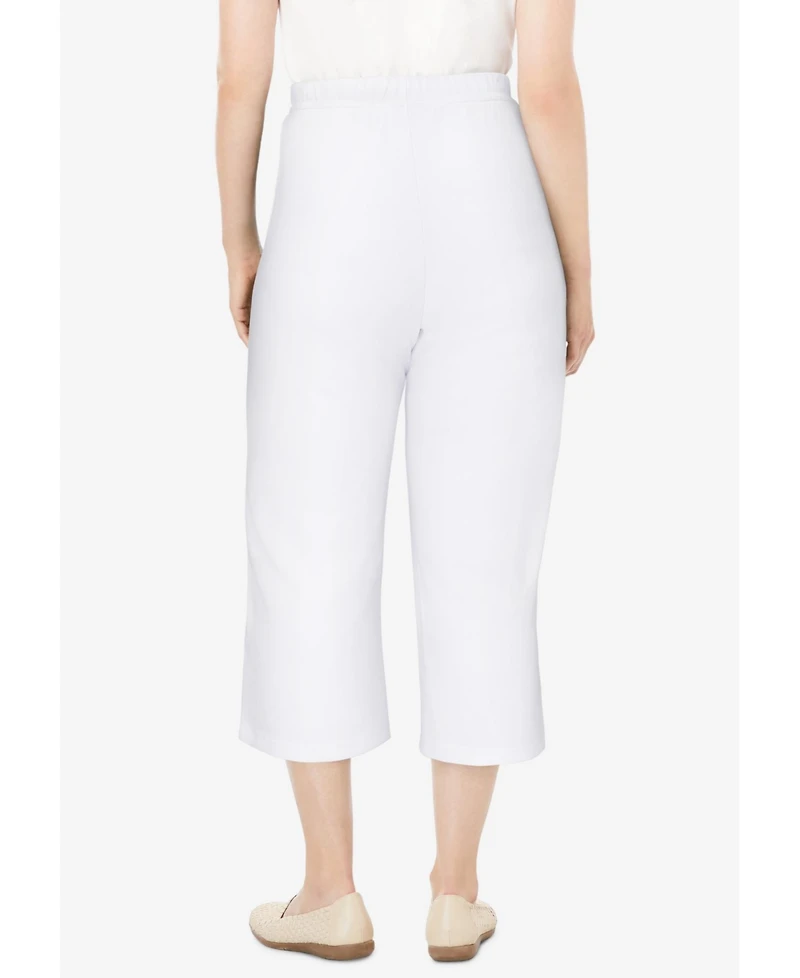 Woman Within Plus Easy Going Knit Capri