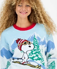 Hooked Up by Iot Juniors' Snoopy Skiing Sweater
