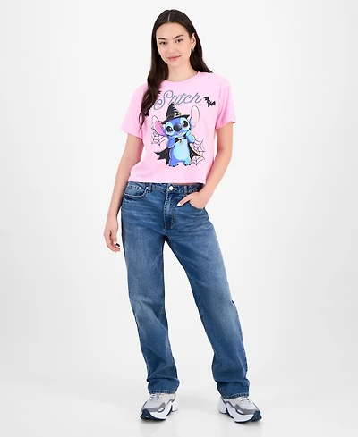 Stitch Juniors' Halloween Graphic-Print Tee