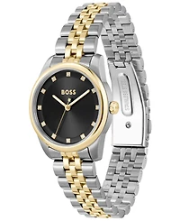 Hugo Boss Women's Graceful Precious Quartz Basic Two Tone Stainless Steel Watch, 32mm