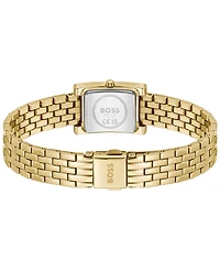 Hugo Boss Women's Lucy Precious Quartz Basic Mini Ionic Plated Thin Gold Steel Watch, 18.50mm