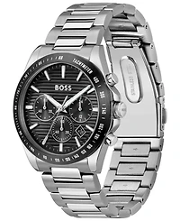 Hugo Boss Men's Strike Quartz Fashion Chrono Stainless Steel Watch, 41mm