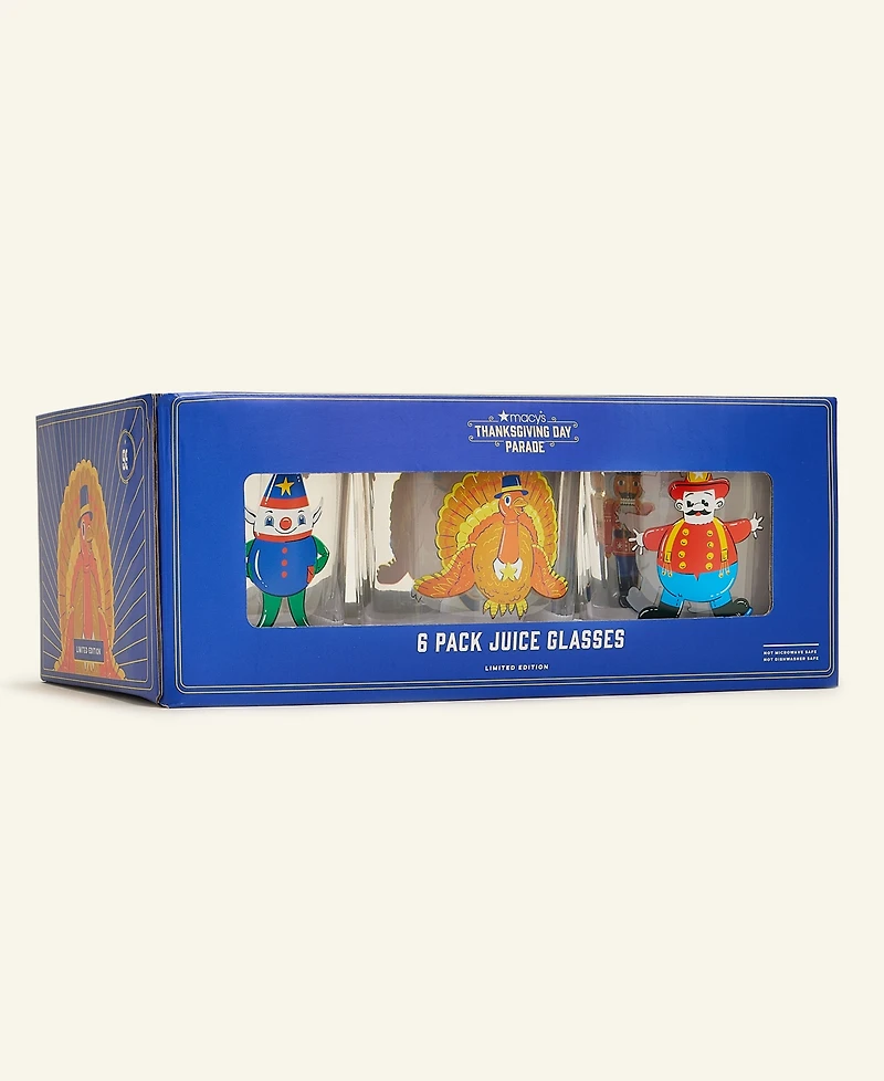 Macy's Thanksgiving Day Parade Float Glassware, Set of 6, Macy's Exclusive