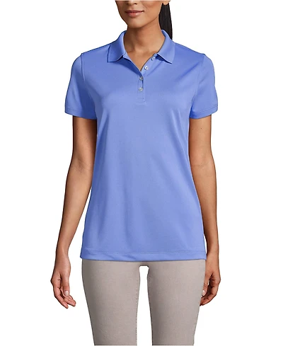 Lands' End Women's Short Sleeve Polyester Polo Shirt