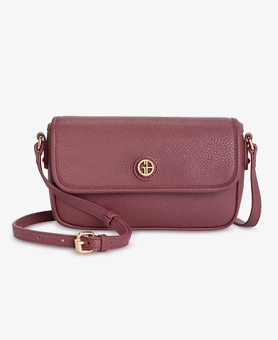 Giani Bernini Pebble East West Small Flap Crossbody, Exclusively at Macy's