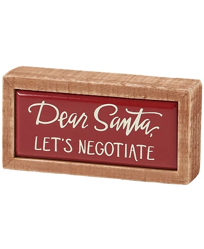 Primitives by Kathy Dear Santa Box Sign Mini