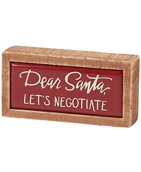 Primitives by Kathy Dear Santa Box Sign Mini