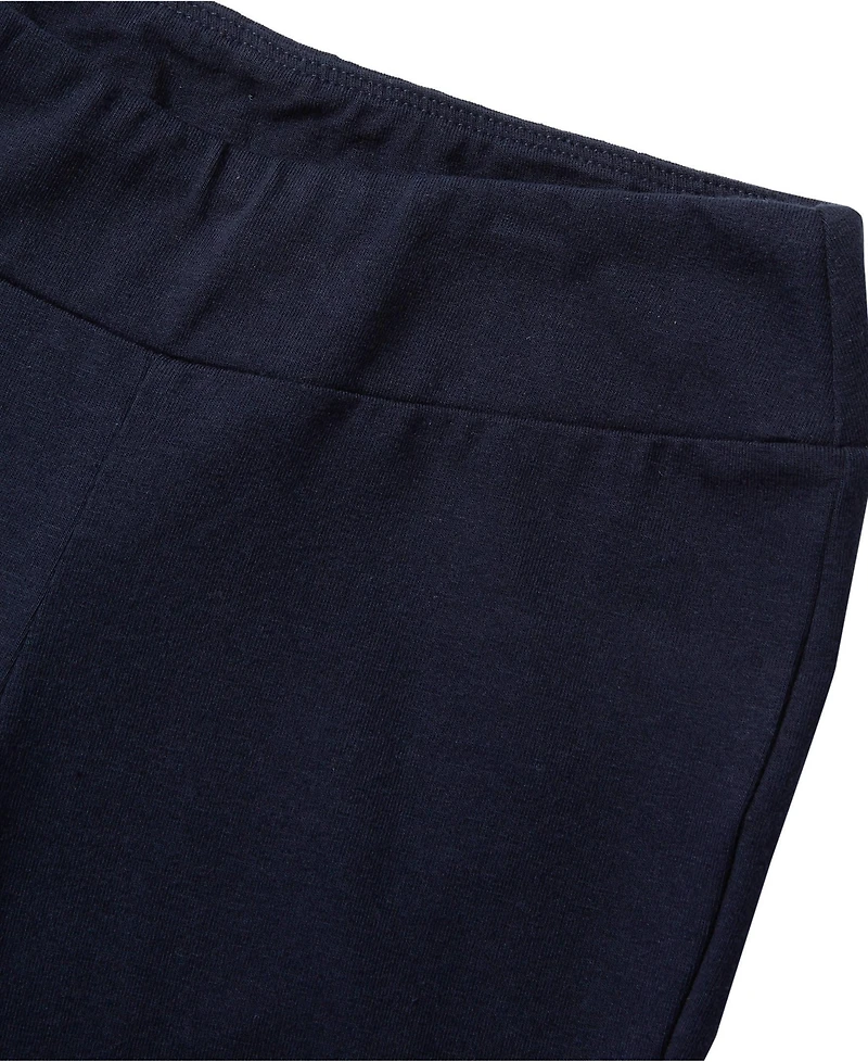 Lands' End Girls Tough Cotton Flare Leggings