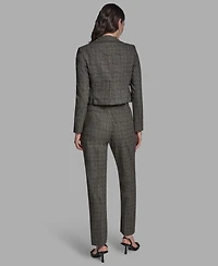 Bcbg Women's Open Front Long Ruffle Collar Jacket