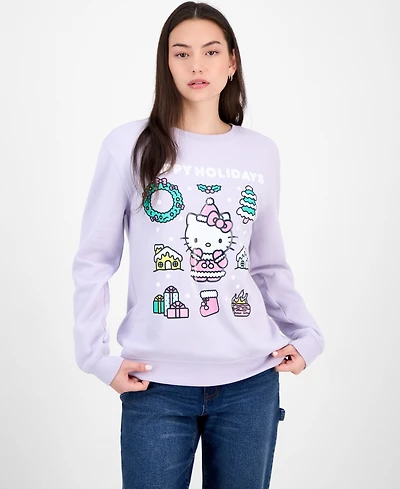 Love Tribe Juniors' Hello Kitty Happy Holidays Sweatshirt