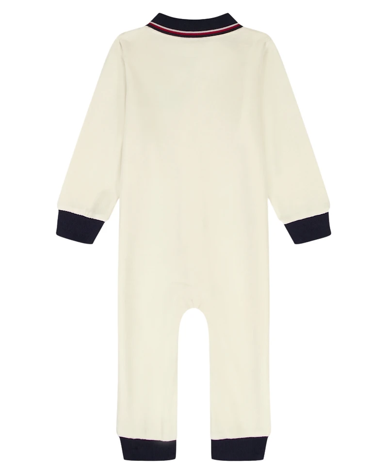 Tommy Hilfiger Baby Boys Velour Polo Collar Coverall