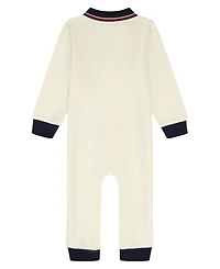 Tommy Hilfiger Baby Boys Velour Polo Collar Coverall