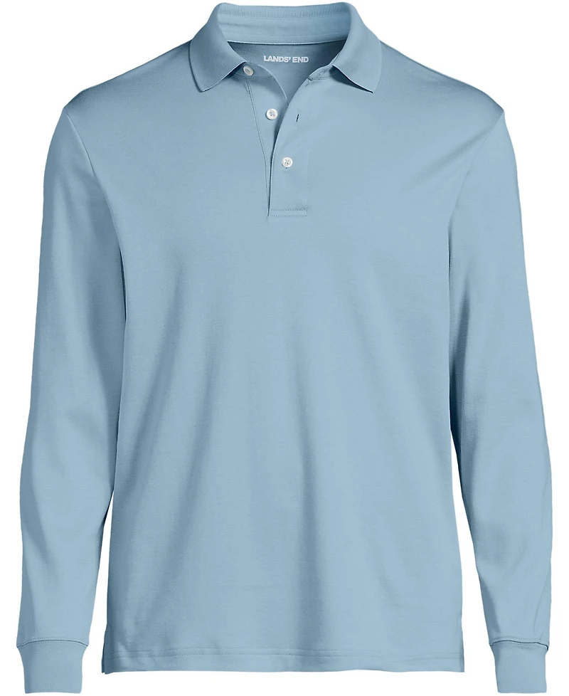 Lands' End Men's Long Sleeve Cotton Supima Polo Shirt