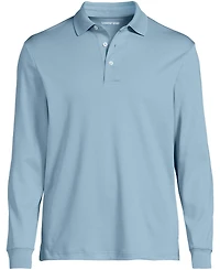 Lands' End Men's Long Sleeve Cotton Supima Polo Shirt