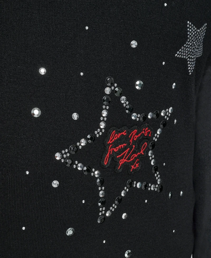 Karl Lagerfeld Paris Plus Embellished Amour Sweater