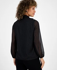 Kasper Women's Tie-Front Ruffled Blouse