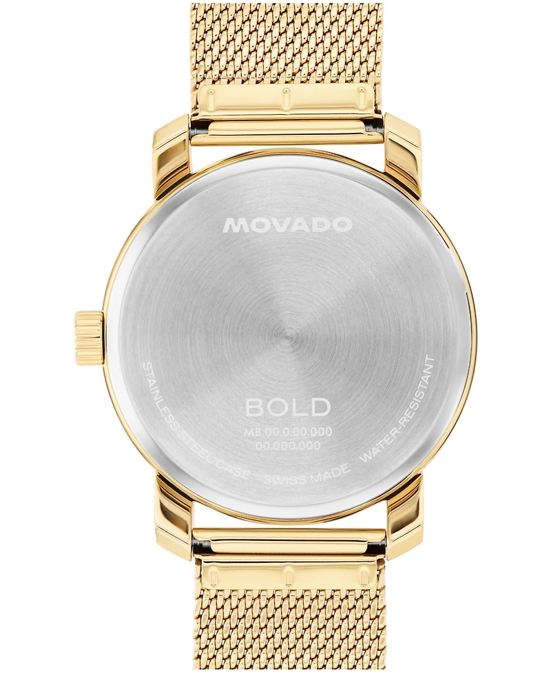 Movado Men's Bold Access Swiss Quartz Light Gold Steel Watch, 41mm