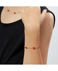 Anna Zuckerman Petit Daisy Red Bracelet