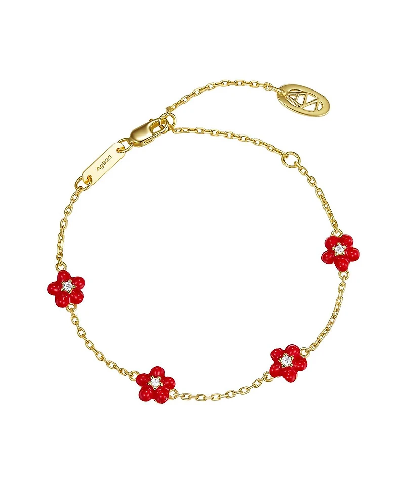 Anna Zuckerman Petit Daisy Red Bracelet