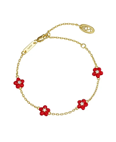 Anna Zuckerman Petit Daisy Red Bracelet