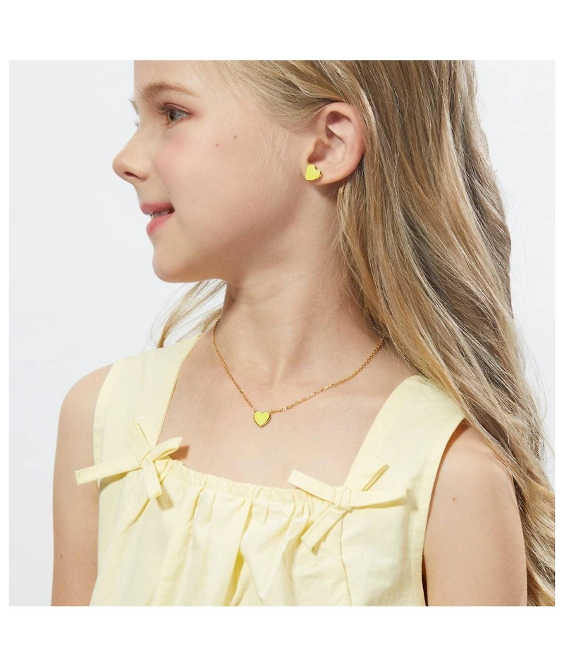 Anna Zuckerman Petit Love Necklace in Yellow