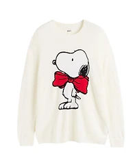 Chinti & Parker Women's Wool-Cashmere Bow Tie Snoopy Sweater
