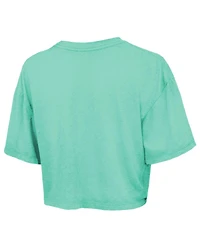 Majestic Women's Mint New York Liberty Chalk Stripe Boxy Crop Top