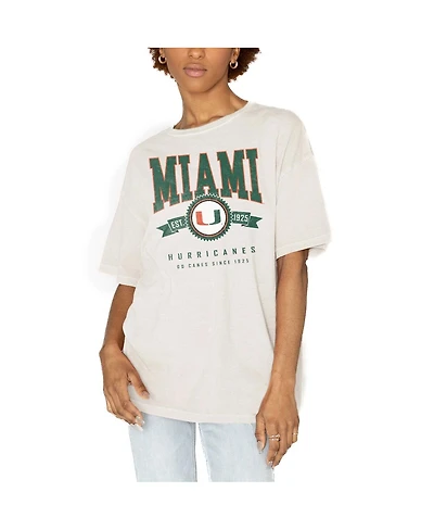 Gameday Couture Women's White Miami Hurricanes Get Goin' Oversized T-Shirt