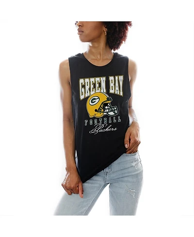 Gameday Couture Women's Black Green Bay Packers Preseason Opener Racerback Tank Top