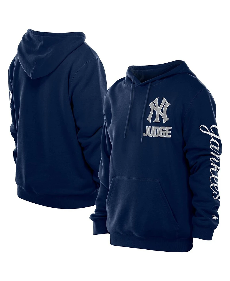 New Era Men's Aaron Judge Navy York Yankees Design Lab Pullover Hoodie