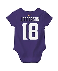 Nike Baby Boys and Girls Justin Jefferson Purple Minnesota Vikings Player Name Number Bodysuit