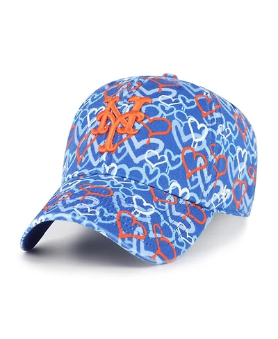 '47 Brand Big Girls Royal New York Mets Mural Clean Up Adjustable Hat