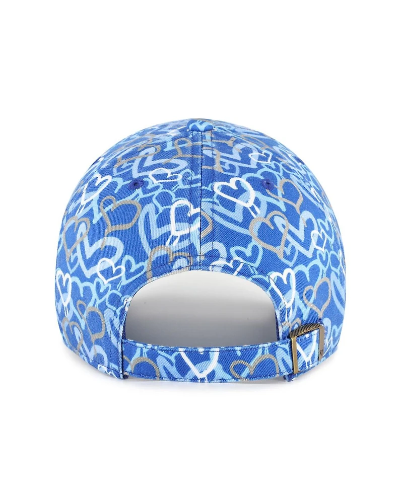 '47 Brand Girls Toddler Blue Detroit Lions Mural Clean Up Adjustable Hat