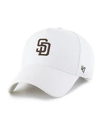 '47 Brand Men's White San Diego Padres Foundational Pinch Offside Adjustable Hat