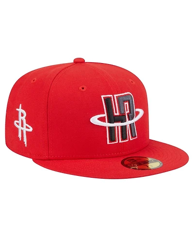 New Era Men's Red Houston Rockets Deceptor 59FIFTY Fitted Hat