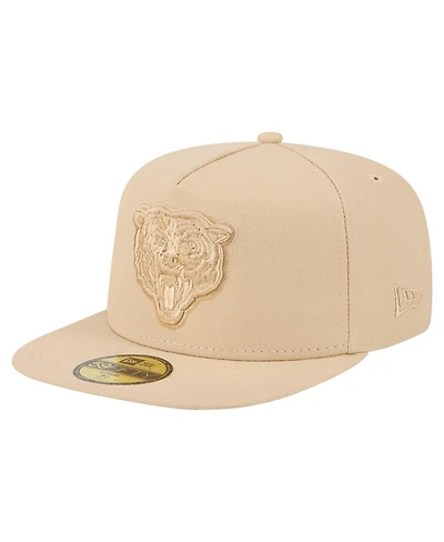 New Era Men's Light Beige Chicago Bears Color Pack A-Frame 59FIFTY Fitted Hat