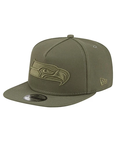 New Era Men's Olive Seattle Seahawks Color Pack A-Frame 9FIFTY Snapback Hat