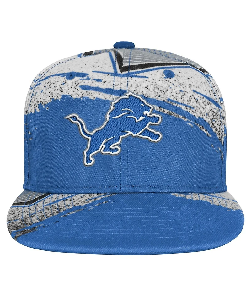 Outerstuff Big Boys and Girls Blue Detroit Lions Make Noise Adjustable Hat