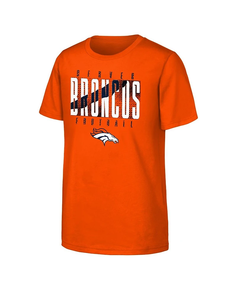 Outerstuff Big Boys and Girls Orange Denver Broncos Posterize T-Shirt