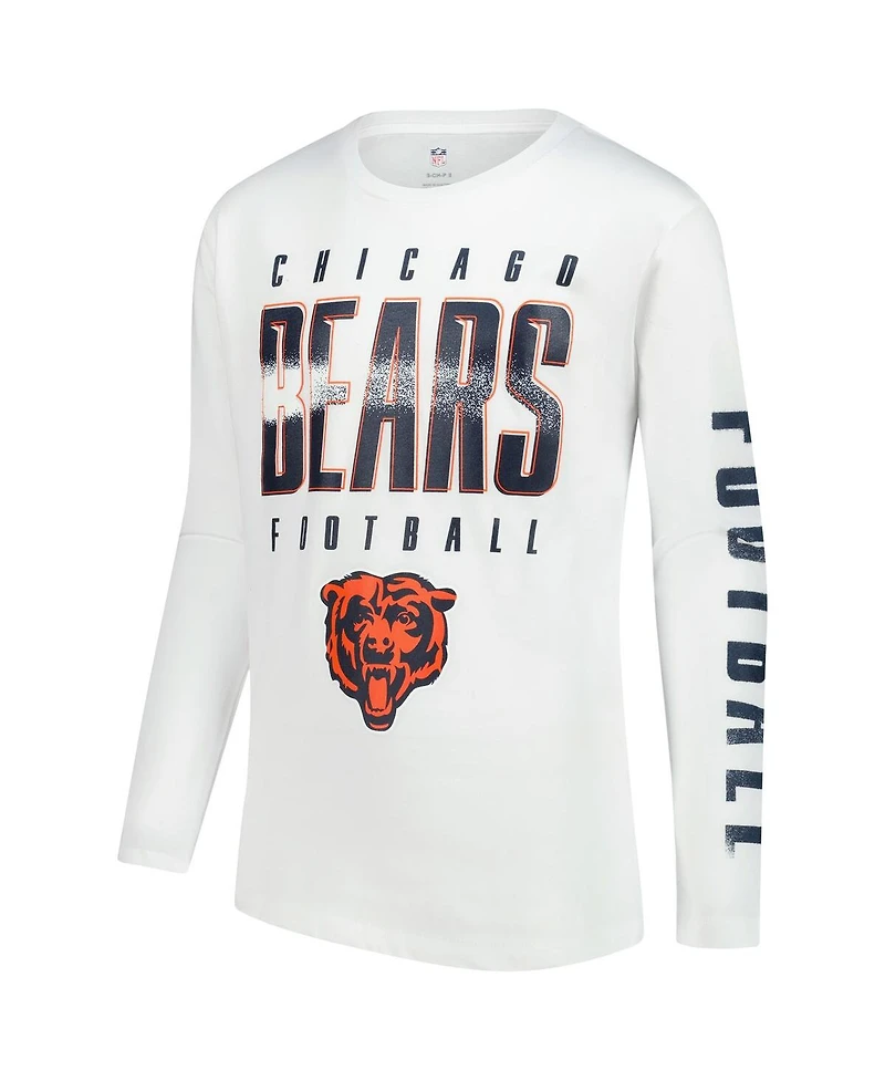 Outerstuff Big Boys and Girls Chicago Bears The Mix Combo T-Shirt Set