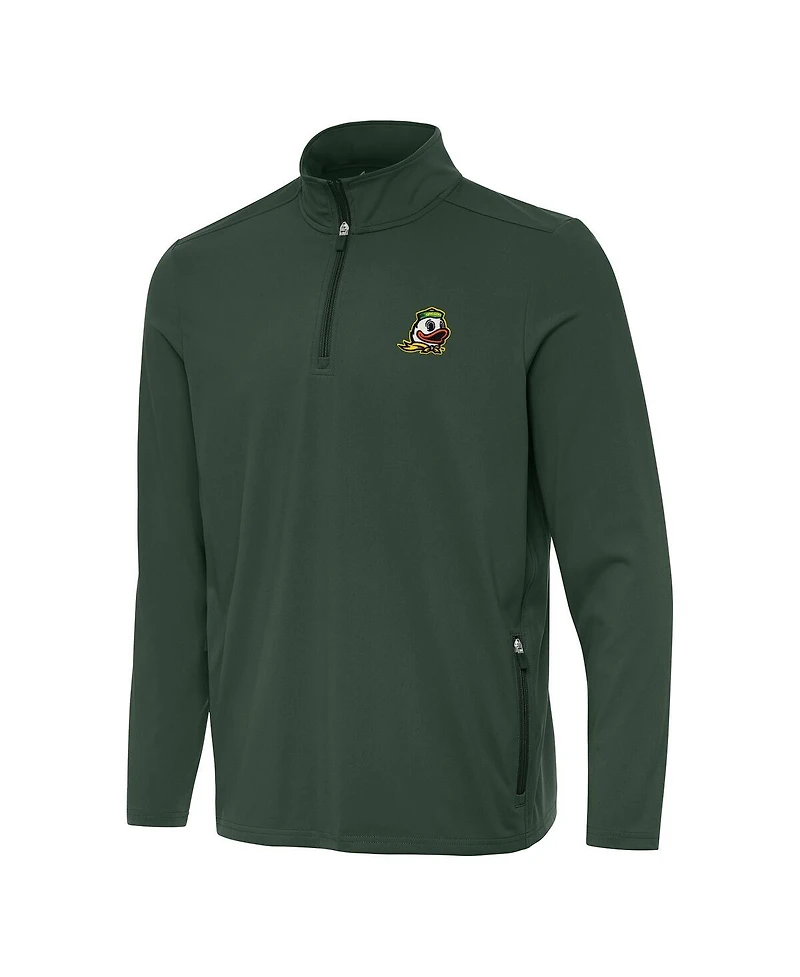 Antigua Men's Hunter Green Oregon Ducks Perilous Quarter-Zip Sweatshirt