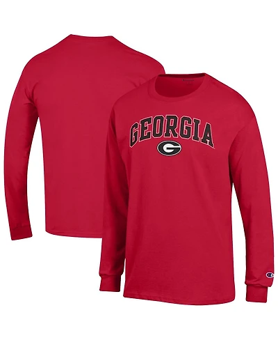 Champion Men's Red Georgia Bulldogs Arch Over Logo Long Sleeve T-Shirt