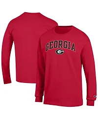 Champion Men's Red Georgia Bulldogs Arch Over Logo Long Sleeve T-Shirt