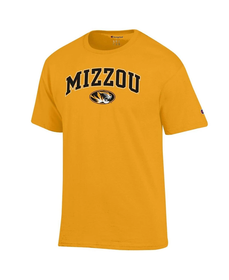 Champion Men's Gold Missouri Tigers Arch Over Logo T-Shirt