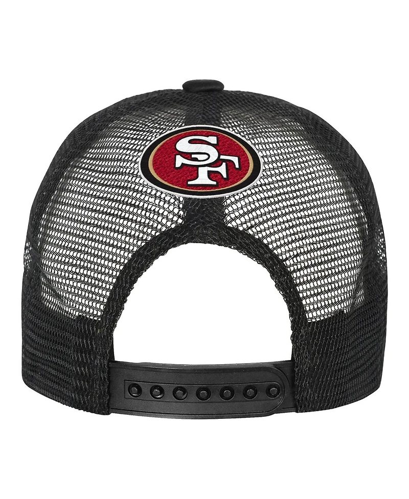 Outerstuff Big Boys and Girls White/Black San Francisco 49ers Modern Fan Trucker Adjustable Hat