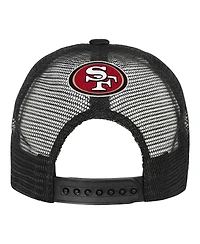 Outerstuff Big Boys and Girls White/Black San Francisco 49ers Modern Fan Trucker Adjustable Hat